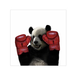 Boxing Panda  Small Satin Scarf (square) by Valentinaart