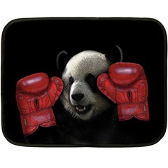 Boxing Panda  Fleece Blanket (mini) by Valentinaart