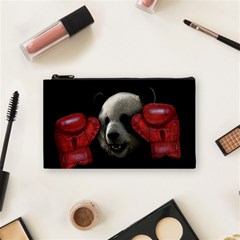 Boxing Panda  Cosmetic Bag (small)  by Valentinaart