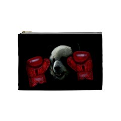 Boxing Panda  Cosmetic Bag (medium)  by Valentinaart