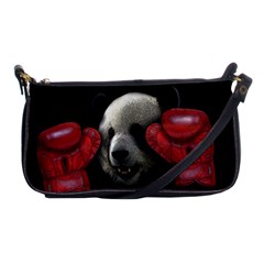 Boxing Panda  Shoulder Clutch Bags by Valentinaart