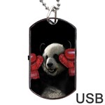 Boxing panda  Dog Tag USB Flash (One Side) Front