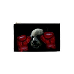 Boxing Panda  Cosmetic Bag (small)  by Valentinaart