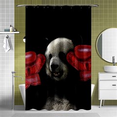 Boxing Panda  Shower Curtain 48  X 72  (small)  by Valentinaart