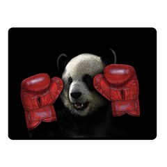 Boxing Panda  Double Sided Fleece Blanket (small)  by Valentinaart