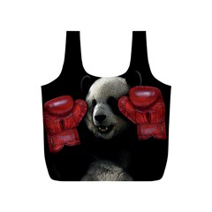 Boxing Panda  Full Print Recycle Bags (s)  by Valentinaart