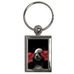 Boxing Panda  Key Chains (rectangle)  by Valentinaart