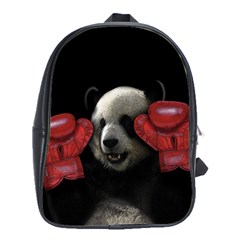 Boxing Panda  School Bags(large)  by Valentinaart