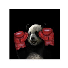 Boxing Panda  Small Satin Scarf (square)