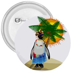 Tropical Penguin 3  Buttons by Valentinaart