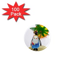 Tropical Penguin 1  Mini Magnets (100 Pack)  by Valentinaart