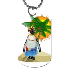 Tropical Penguin Dog Tag (one Side) by Valentinaart