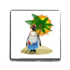 Tropical Penguin Memory Card Reader (square) by Valentinaart