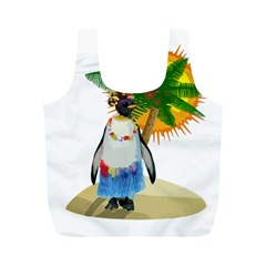 Tropical Penguin Full Print Recycle Bags (m) 