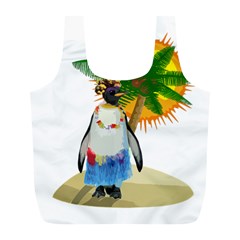 Tropical Penguin Full Print Recycle Bags (l)  by Valentinaart