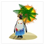 Tropical penguin Large Satin Scarf (Square) Front