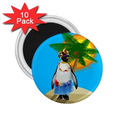 Tropical Penguin 2 25  Magnets (10 Pack)  by Valentinaart