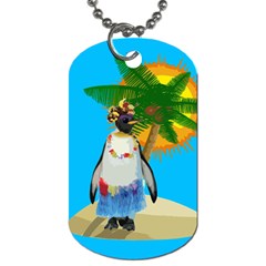 Tropical Penguin Dog Tag (one Side) by Valentinaart