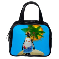 Tropical Penguin Classic Handbags (one Side) by Valentinaart