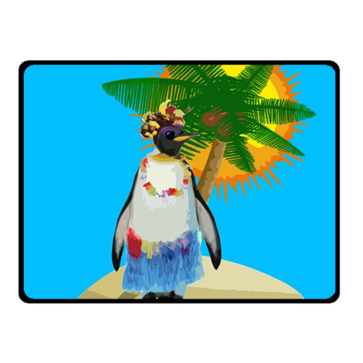 Tropical penguin Fleece Blanket (Small)