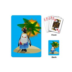 Tropical Penguin Playing Cards (mini)  by Valentinaart