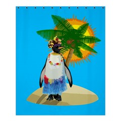 Tropical Penguin Shower Curtain 60  X 72  (medium)  by Valentinaart