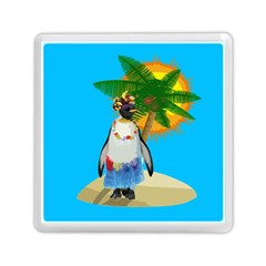 Tropical Penguin Memory Card Reader (square)  by Valentinaart