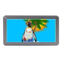 Tropical Penguin Memory Card Reader (mini) by Valentinaart