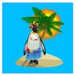 Tropical penguin Large Satin Scarf (Square) Front