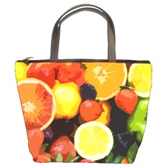 Fruits Pattern Bucket Bags by Valentinaart