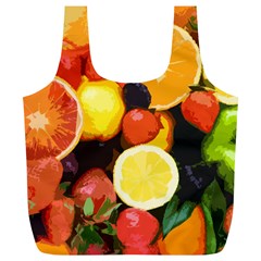 Fruits Pattern Full Print Recycle Bags (l)  by Valentinaart