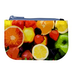 Fruits Pattern Large Coin Purse by Valentinaart