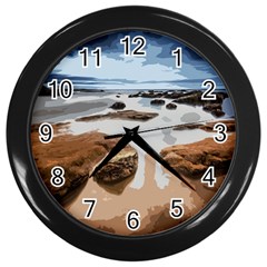 Landscape Wall Clocks (black) by Valentinaart