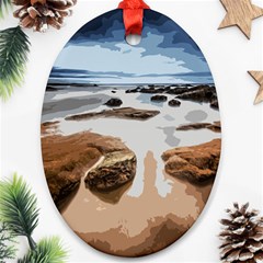 Landscape Oval Ornament (two Sides) by Valentinaart