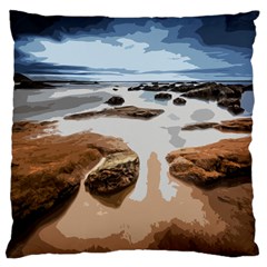 Landscape Large Cushion Case (one Side) by Valentinaart