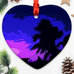 Landscape Heart Ornament (two Sides) by Valentinaart