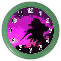 Landscape Color Wall Clocks by Valentinaart