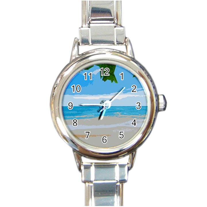 Landscape Round Italian Charm Watch