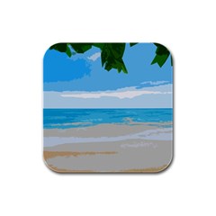 Landscape Rubber Square Coaster (4 Pack)  by Valentinaart