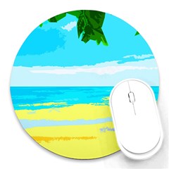 Landscape Round Mousepads by Valentinaart