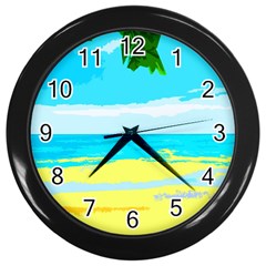 Landscape Wall Clocks (black) by Valentinaart