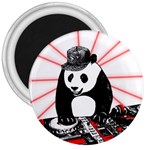 Deejay panda 3  Magnets Front