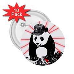 Deejay Panda 2 25  Buttons (10 Pack)  by Valentinaart