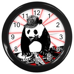 Deejay Panda Wall Clocks (black) by Valentinaart