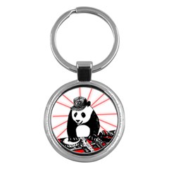 Deejay Panda Key Chains (round)  by Valentinaart