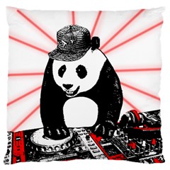 Deejay Panda Large Cushion Case (two Sides) by Valentinaart