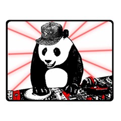 Deejay Panda Double Sided Fleece Blanket (small)  by Valentinaart