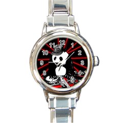 Deejay Panda Round Italian Charm Watch by Valentinaart