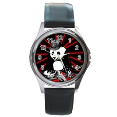 Deejay Panda Round Metal Watch by Valentinaart