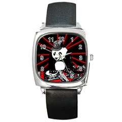 Deejay Panda Square Metal Watch by Valentinaart